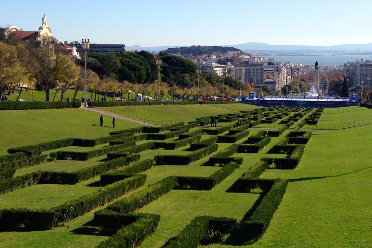 Der Parque Eduardo VII im Stadtviertel Príncipe Real in Lissabon.